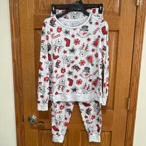 SECRET TREASURES 2 Pc. Women's S 4-6 Gray Winter Christmas Sleepwear PJs Set NWT
